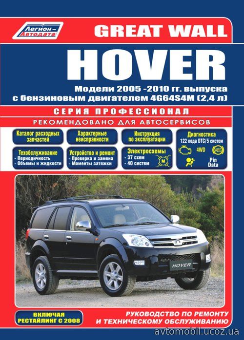 GREAT WALL HOVER 2005-2010 бензин Книга по ремонту и эксплуатации