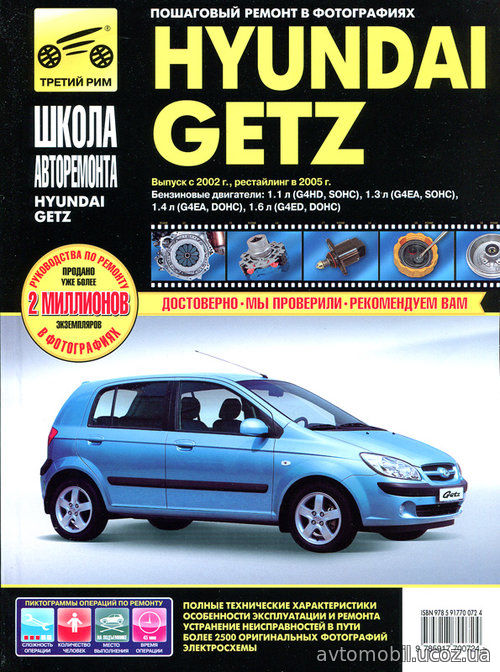 HYUNDAI GETZ с 2002 и с 2005 бензин Руководство по ремонту в фотографиях