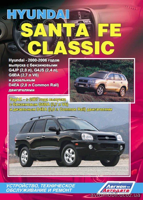 HYUNDAI SANTA FE / SANTA FE CLASSIC 2000-2006 бензин / дизель Книга по ремонту и эксплуатации