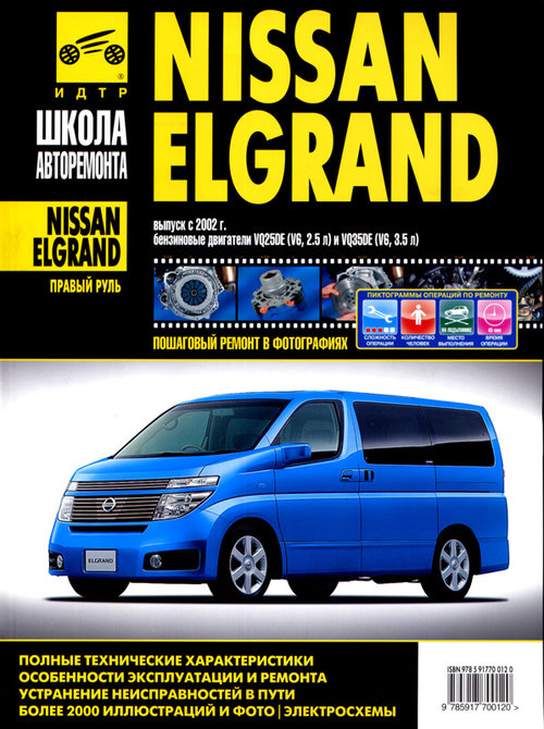 NISSAN ELGRAND с 2002 бензин Книга по ремонту в фотографиях