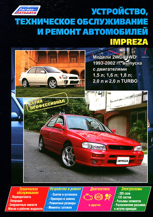 SUBARU IMPREZA 1993-2002 бензин Пособие по ремонту и эксплуатации