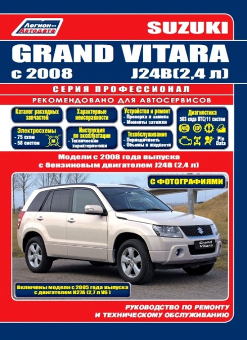 SUZUKI GRAND VITARA с 2008 бензин Руководство по ремонту и эксплуатации